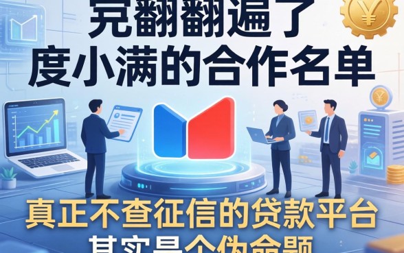 我翻遍了度小满的合作名单，发现真正不查征信的贷款平台其实是个伪命题