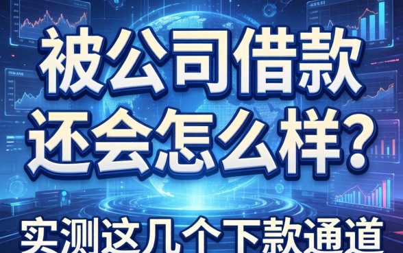 被公司借款不还会怎么样？实测这几个下款通道