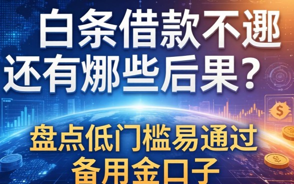 白条借款不还有哪些后果？盘点五个低门槛易通过的备用金口子