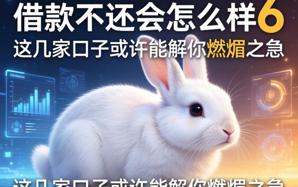 白兔借款不还会怎么样6，这几家口子或许能解你燃眉之急