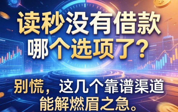 读秒没有借款哪个选项了？别慌，这几个靠谱渠道能解燃眉之急