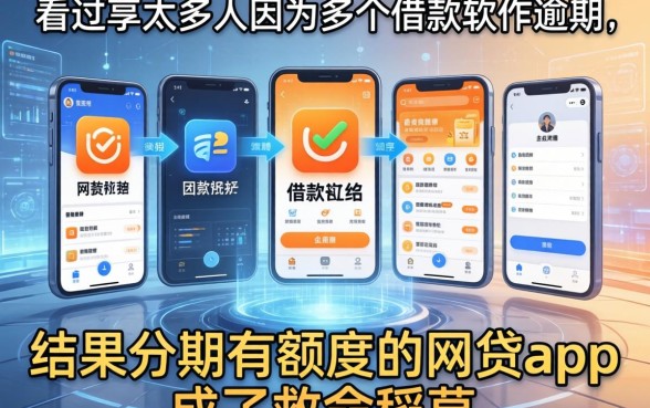 我看过太多人因为多个借款软件逾期，结果分期有额度的网贷app成了救命稻草