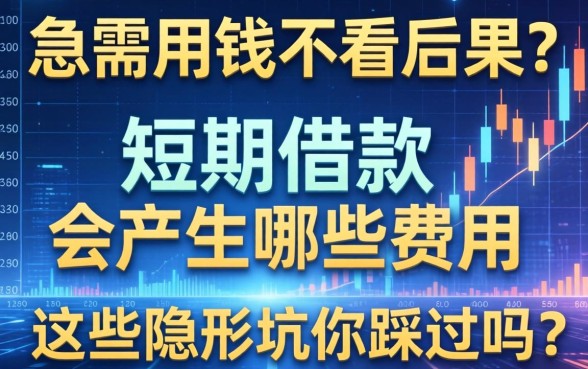 急需用钱不看后果？短期借款会产生哪些费用，这些隐形坑你踩过吗？