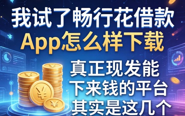我试了畅行花借款app怎么样下载，发现真正能下来钱的平台其实是这几个