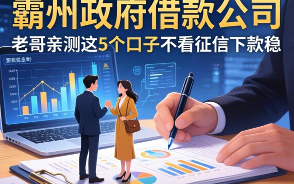 霸州政府借款公司有哪些？老哥亲测这5个口子不看征信下款稳