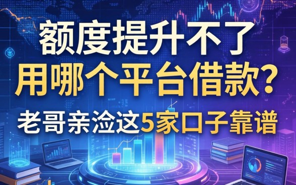 额度提升不了用哪个平台借款？老哥亲测这5家口子靠谱