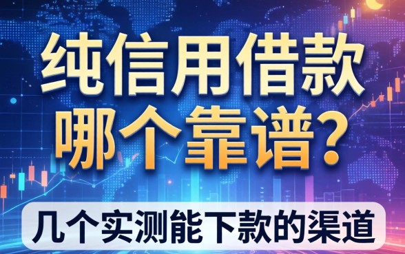 纯信用借款哪个靠谱？整理了几个实测能下款的渠道