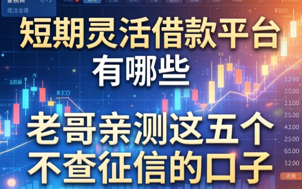 短期灵活借款平台有哪些？老哥亲测这五个不查征信的口子