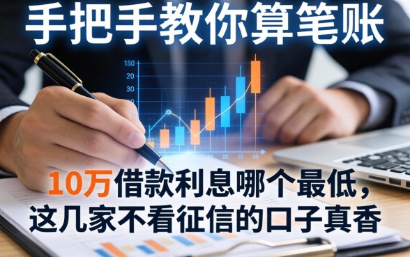 手把手教你算笔账：10万借款利息哪个最低，这几家不看征信的口子真香