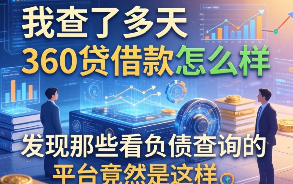 我查了半天360贷借款怎么样，发现那些不看负债查询的平台竟然是这样