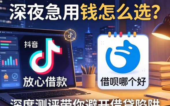 深夜急用钱怎么选？抖音放心借款和借呗哪个好？深度测评带你避开借贷陷阱