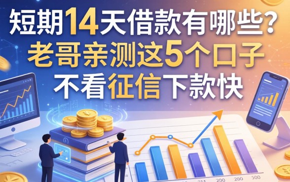 短期14天借款有哪些？老哥亲测这5个口子不看征信下款快