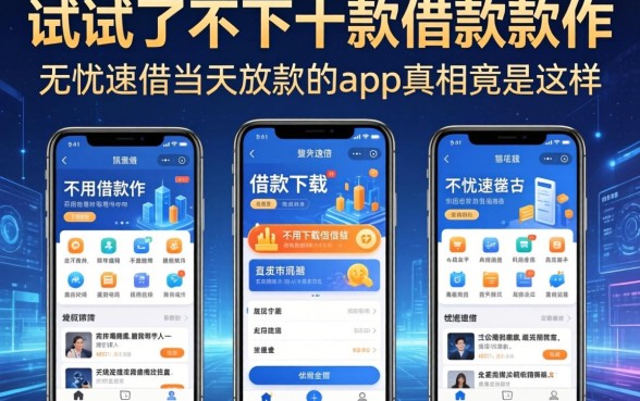 我试了不下十款借款软件，发现不用下载的借款有哪些和无忧速借当天放款的app真相竟是这样