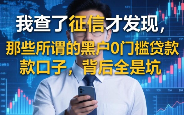 我查了征信才发现，那些所谓的黑户0门槛贷款口子，背后全是坑