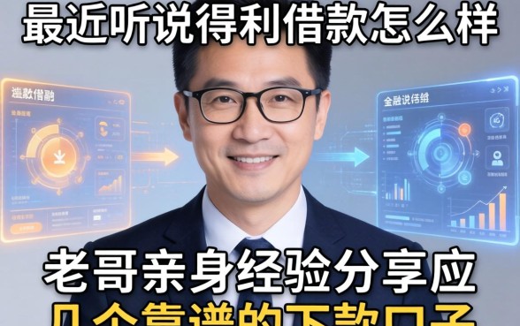 最近听说得利借款怎么样，老哥亲身经历分享几个靠谱的下款口子