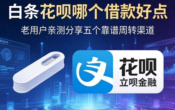 白条和花呗哪个借款好点?老用户亲测分享五个靠谱周转渠道
