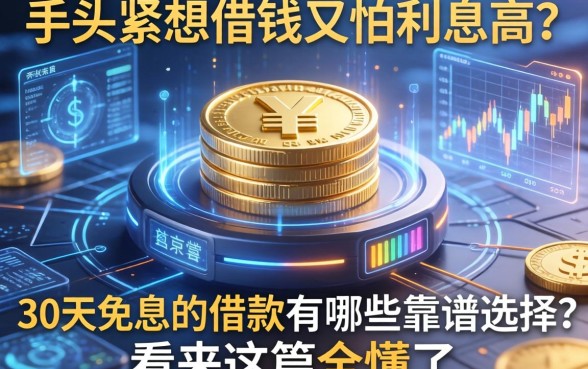 手头紧想借钱又怕利息高？30天免息的借款有哪些靠谱选择？看完这篇全懂了