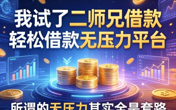 我试了二师兄借款和轻松借款无压力平台，发现所谓的无压力其实全是套路