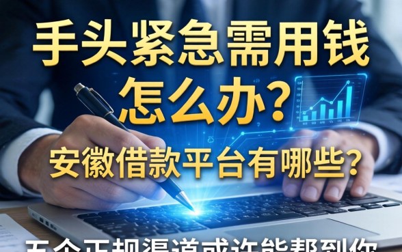 手头紧急需用钱怎么办？安徽借款平台有哪些？这五个正规渠道或许能帮到你