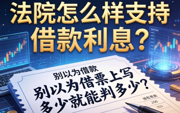 法院怎么样支持借款利息？别以为借条上写多少就能判多少