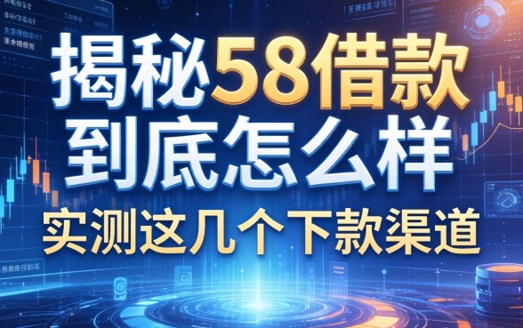 揭秘58借款到底怎么样，实测这几个下款渠道