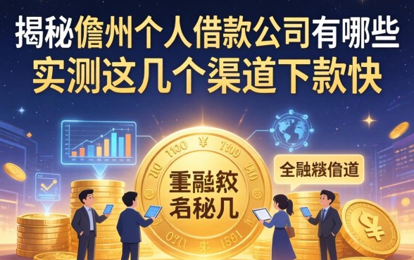 揭秘儋州个人借款公司有哪些，实测这几个渠道下款快