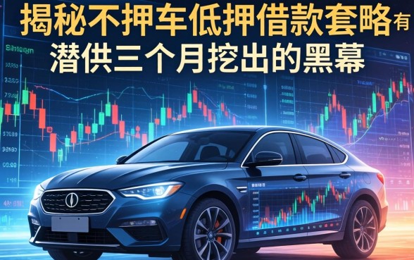 揭秘不押车抵押借款套路有哪些，我潜伏三个月挖出的黑幕
