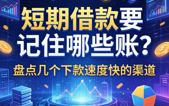 短期借款要记住哪些账？盘点几个下款速度快的渠道