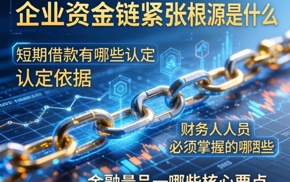 企业资金链紧张的根源是什么？短期借款有哪些认定依据，财务人员必须掌握哪些核心要点？