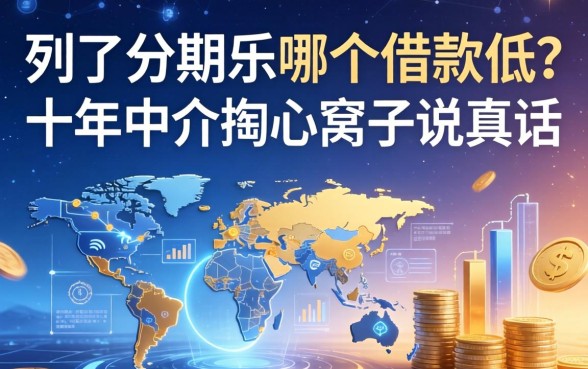 除了分期乐哪个借款低？十年中介掏心窝子说真话