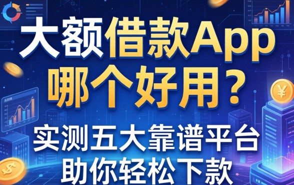 大额借款app哪个好用？实测五大靠谱平台助你轻松下款