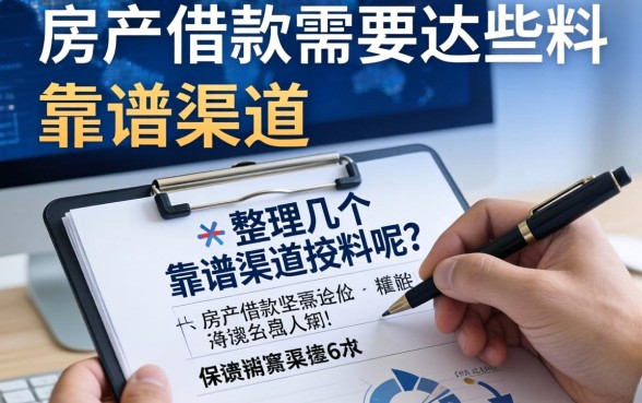 房产借款需要哪些资料呢？整理几个靠谱渠道分享