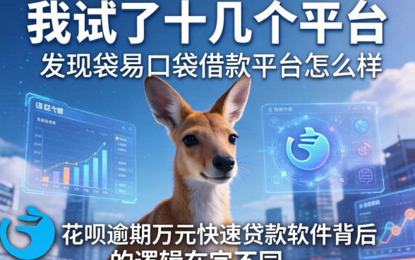 我试了十几个平台，发现袋鼠口袋借款平台怎么样和花呗逾期万元快速贷款软件背后的逻辑完全不同