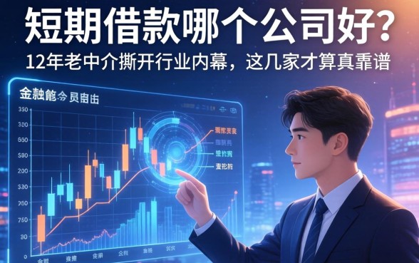 短期借款哪个公司好？12年老中介撕开行业内幕，这几家才算真靠谱