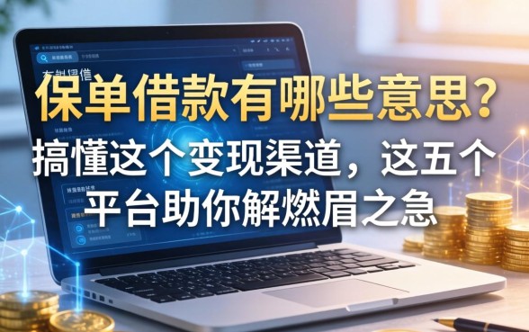 保单借款有哪些意思？搞懂这个变现渠道，这五个平台助你解燃眉之急