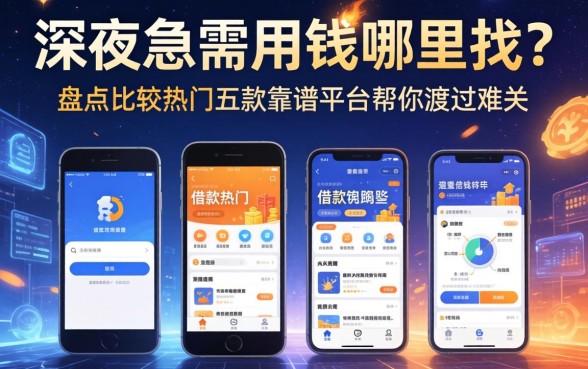 深夜急需用钱哪里找？盘点比较热门的借款软件有哪些，这五款靠谱平台帮你渡过难关