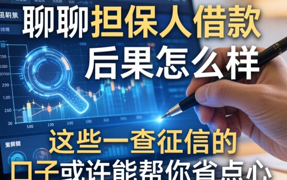 聊聊担保人借款的后果怎么样，这些不查征信的口子或许能帮你省点心