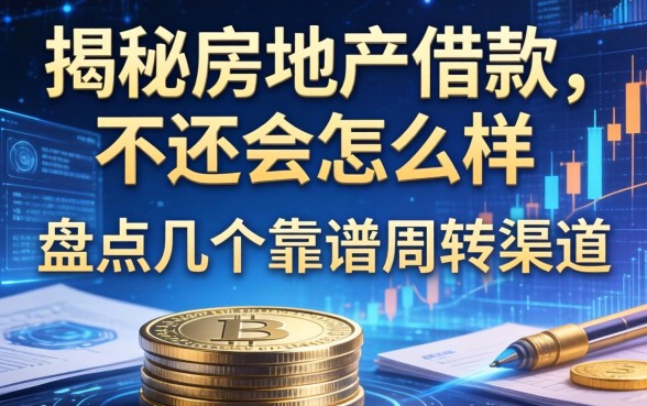 揭秘房地产借款不还会怎么样，盘点几个靠谱周转渠道