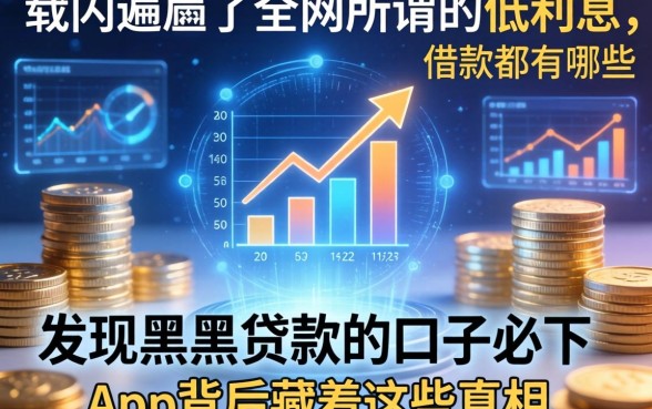 我翻遍了全网所谓的低利息的借款都有哪些，发现黑户贷款的口子必下app背后藏着这些真相