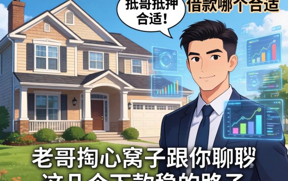 房屋抵押和借款哪个合适？老哥掏心窝子跟你聊聊这几个下款稳的路子