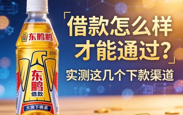 东鹏饮料借款怎么样才能通过？实测这几个下款渠道