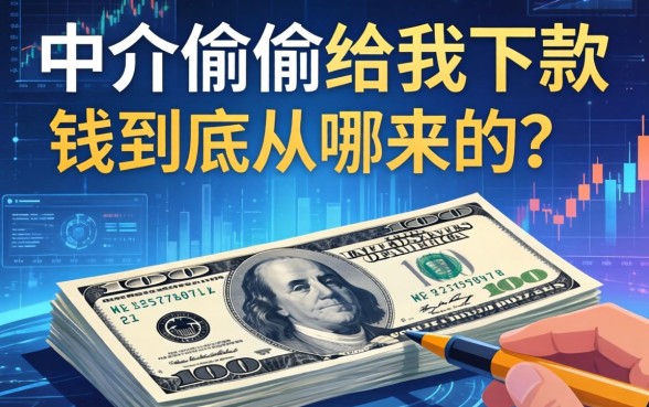 中介偷偷给我下款，钱到底从哪来的？