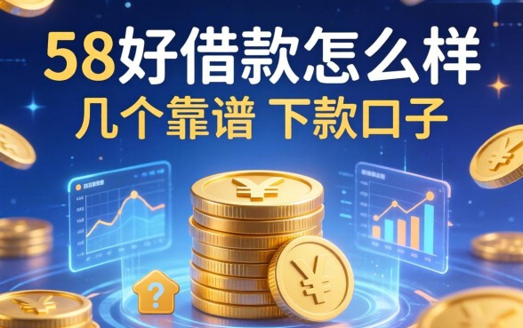 58好借款怎么样，分享几个靠谱的下款口子