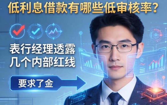 低利息借款有哪些低审核率？支行经理透露几个内部红线