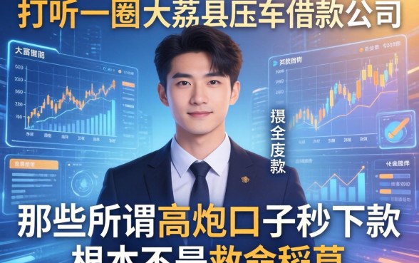 我打听了一圈大荔县压车借款公司有哪些，发现那些所谓高炮口子秒下款根本不是救命稻草