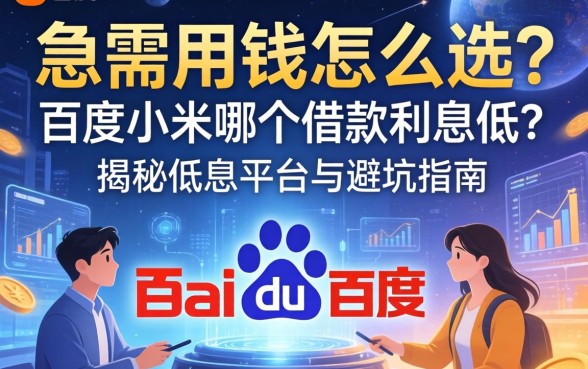 急需用钱怎么选？百度小米哪个借款利息低？揭秘低息平台与避坑指南