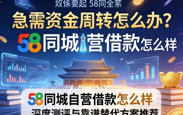 急需资金周转怎么办？58同城自营借款怎么样？深度测评与靠谱替代方案推荐