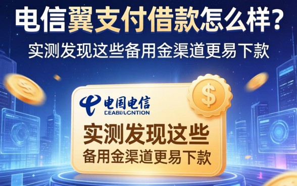 电信翼支付借款怎么样？实测发现这些备用金渠道更易下款