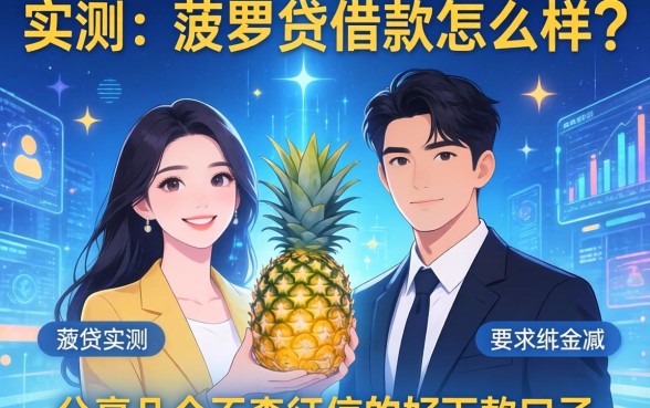 兄弟们实测：菠萝贷借款怎么样？分享几个不查征信的好下款口子