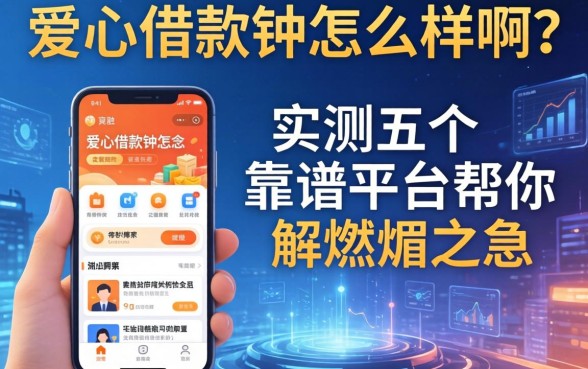 爱心借款软件怎么样啊？实测五个靠谱平台帮你解燃眉之急